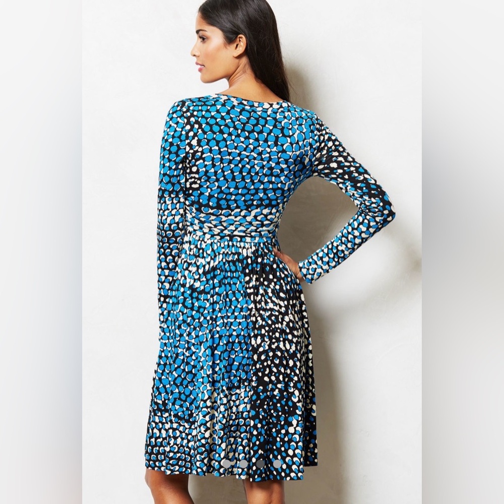 Anthropologie Tracy Reese Blue Dotscape Dress - Picture 2 of 7